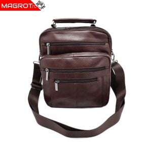 Geanta din piele naturala de mana si umar, Magrot 7057,,culoare maro brun