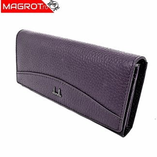 Portofel dama din piele naturala, Qianxilu, mov, original QIAN XI LU realizat din materiale de cea mai buna calitate