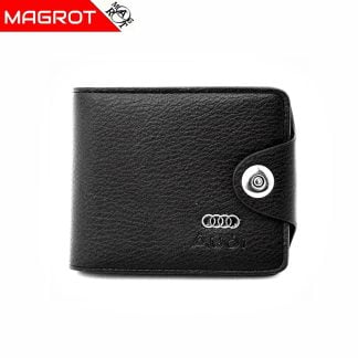 Portofel Audi barbatesc, negru din piele, MAGROT 872
