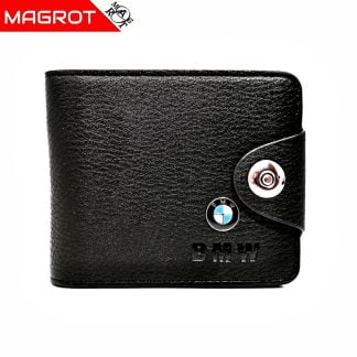 Portofel BMW barbatesc, negru, din piele. Magrot 874