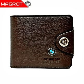 Portofel BMW barbatesc, maro, din piele, MAGROT 875