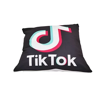 Perna decorativa, personalizata imprimeu Tik Tok, 45 x 45 cm, Magrot 20163