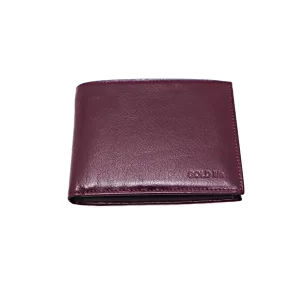Portofel din piele naturala, visiniu, slim fara capsa gold life, Magrot 20197