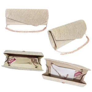 Geanta plic, pentru ocazii si petreceri, bej sclipitor sampanie, 27 x 11 cm, Magrot 20341 6 Geanta plic, pentru ocazii si petreceri, bej sclipitor sampanie, 27 x 11 cm, Magrot 20341