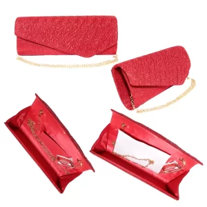 Geanta plic, pentru ocazii si petreceri, rosu sclipitor, 27 x 11 cm, Magrot 20344 6 Geanta plic, pentru ocazii, poseta ocazii si petreceri, rosu sclipitor, 27 x 11 cm, Magrot