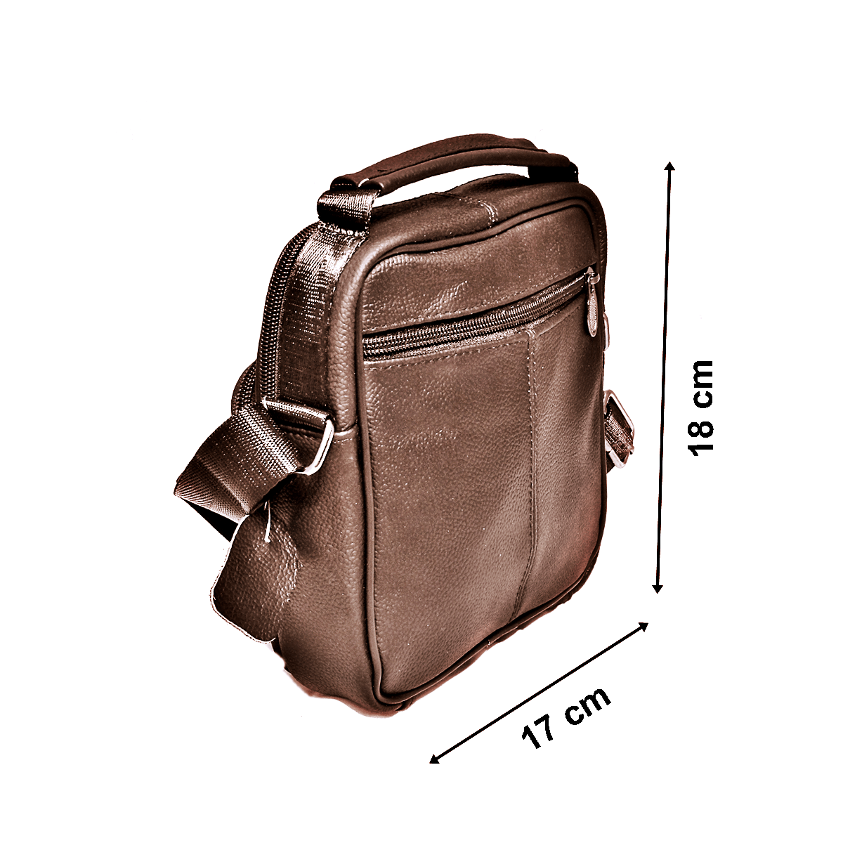 Borseta barbati, din piele naturala, maro cafea, de umar si mana, 17x18 cm, Magrot 3066 4 Borseta barbati, din piele naturala, maro cafea, de umar si mana, 17x18 cm, Magrot 3066 - imagine 4