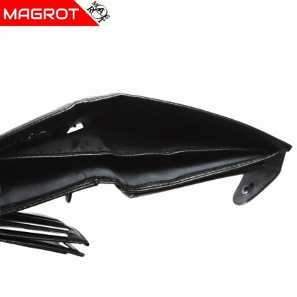 Portofel barbatesc, din piele, negru, inchidere cu capsa Magrot Shidai 853 - imagine 5