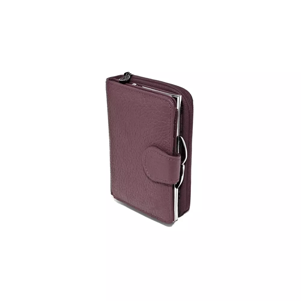 Portofel dama, mic din piele naturala, 1035 purple