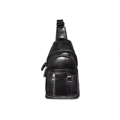 Borseta / crossbody din piele naturala, de umar, pe o parte, negru, 30/18, Magrot 125