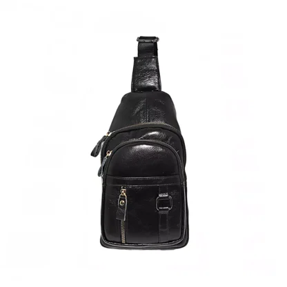 Borseta / crossbody din piele naturala, de umar, pe o parte, negru, 30/18, Magrot 125 - imagine 6