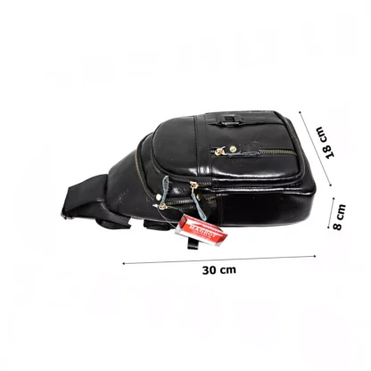 Borseta / crossbody din piele naturala, de umar, pe o parte, negru, 30/18, Magrot 125 - imagine 4
