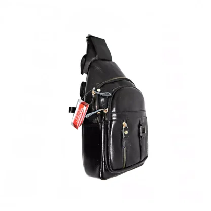 Borseta / crossbody din piele naturala, de umar, pe o parte, negru, 30/18, Magrot 125 - imagine 3