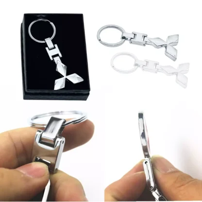 Breloc Mitsubishi 3d, din metal inoxidabil, ambalat in cutie, Magrot 20385 Mitsubishi - imagine 2