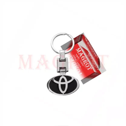 Breloc Toyota, 3d negru cu doua fete, metalic Magrot 20097 - imagine 2