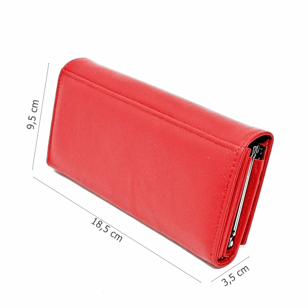 Portofel dama, piele Naturala rosu - model Magrot 13811 red 5 Portofel dama, piele Naturala rosu - model Magrot 13811 red - imagine 5