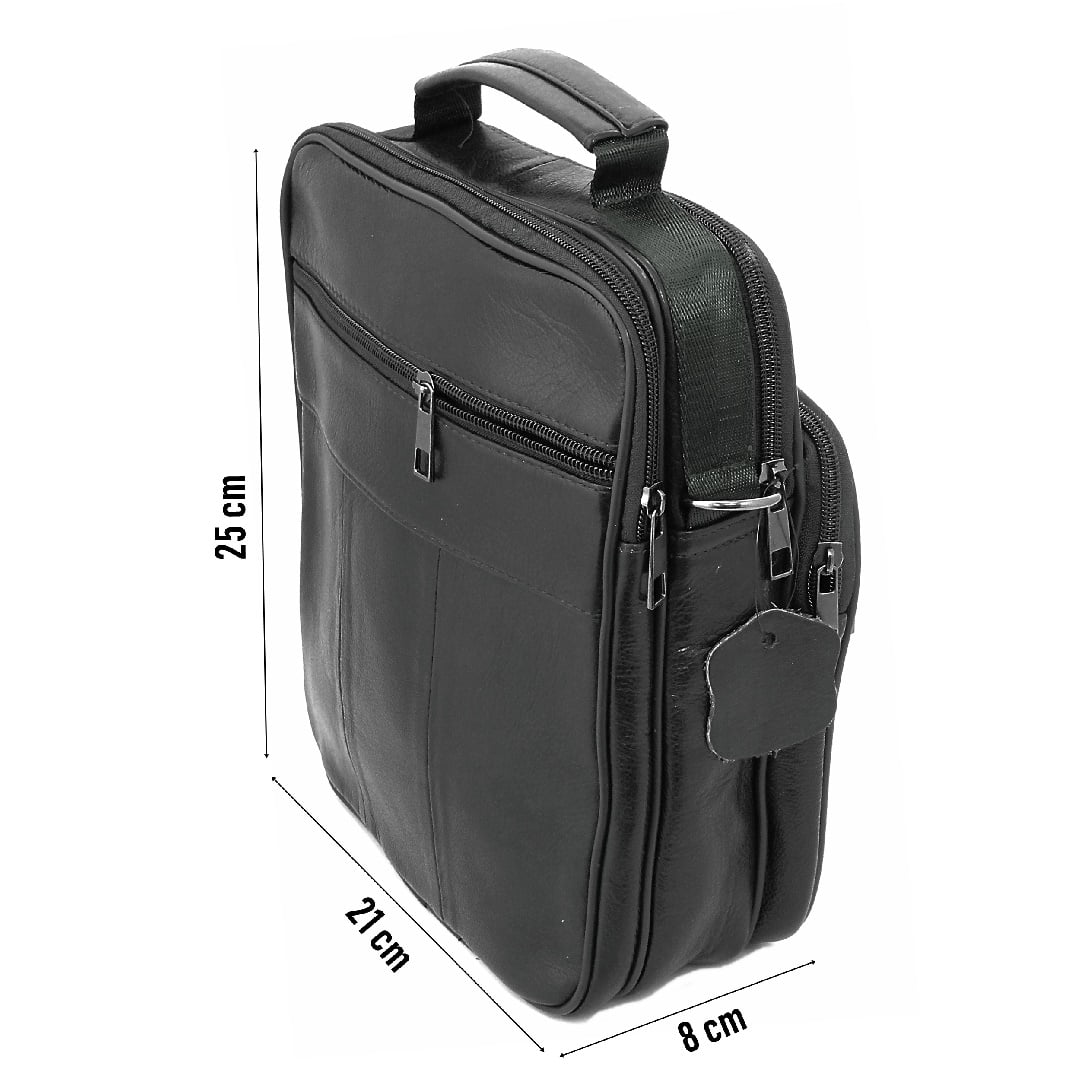 Geanta din piele naturala, de umar si mana, 21 x 25 negru, Magrot 13916 4 Geanta din piele naturala, de umar si mana, 21 x 25 negru, Magrot 13916 - imagine 4