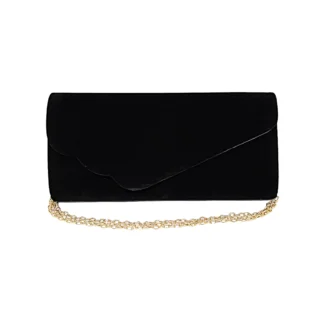 Plic poseta, pentru ocazii si petreceri, negru, catifea, 26 x 12 cm, Magrot 20367