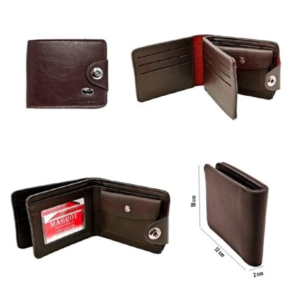 Portofel barbatesc, maro, din piele, cu sigla toyota,12 x 10 x 2 cm, Magrot 046 - imagine 5