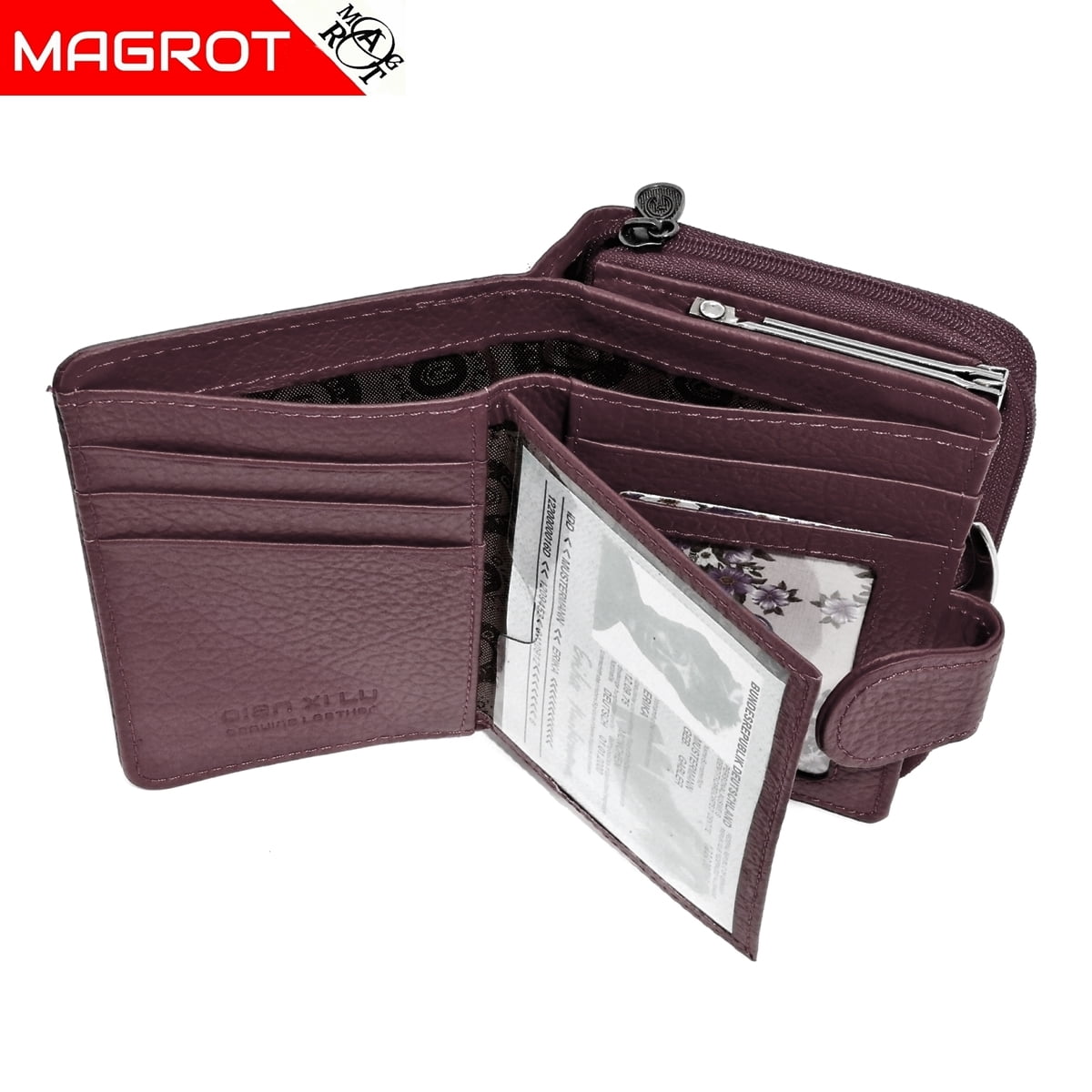Portofel dama, mic din piele naturala, 1035 purple 2 Portofel dama, mic din piele naturala, 1035 purple - imagine 2