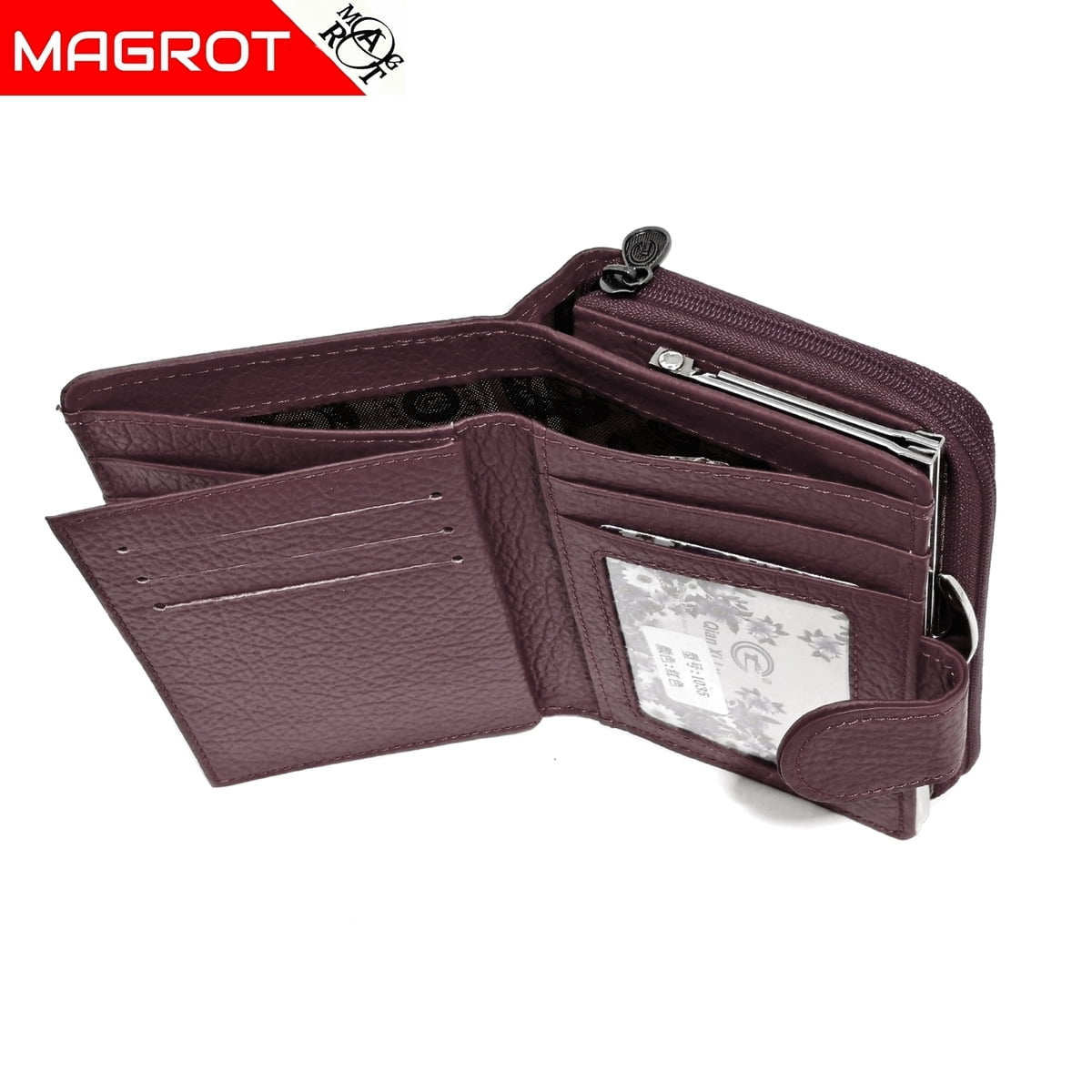 Portofel dama, mic din piele naturala, 1035 purple 3 Portofel dama, mic din piele naturala, 1035 purple - imagine 3