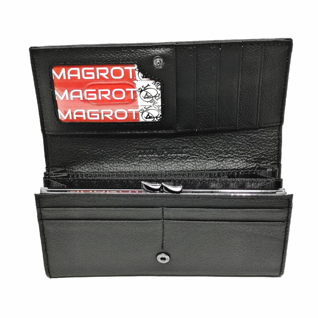 Portofel de dama, Magrot din piele naturala, 158 black Magrot 13813 2 Portofel de dama, Magrot din piele naturala, 158 black Magrot 13813 - imagine 2