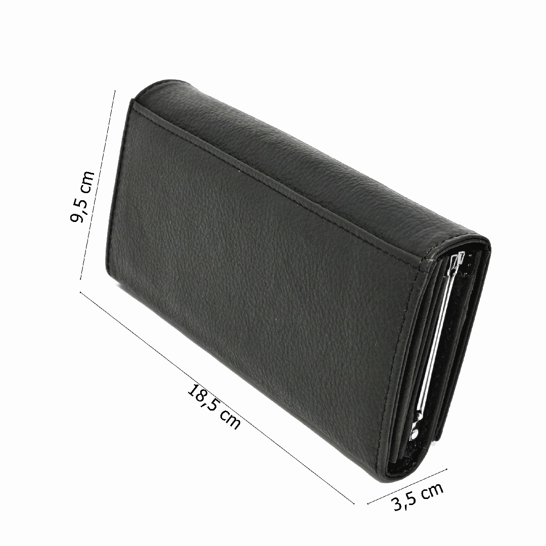 Portofel de dama, Magrot din piele naturala, 158 black Magrot 13813 4 Portofel de dama, Magrot din piele naturala, 158 black Magrot 13813 - imagine 4