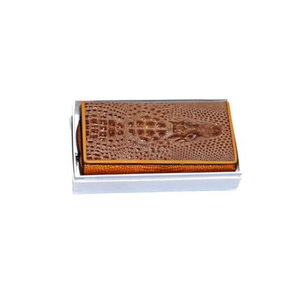 Portofel din Piele Naturală Lăcuită maro cu Model 3D Aligator  - Magrot 20244 - imagine 6