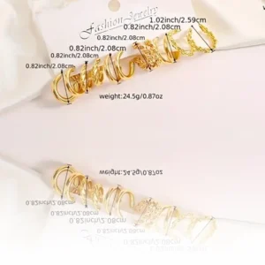 Set 6 cercei Vintage placare cu aur model 20404 2 Magrot web