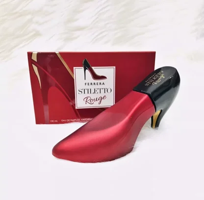 Parfum pentru femei, 100 ml, Stiletto, tip pantof, negru ros Magrot 20418