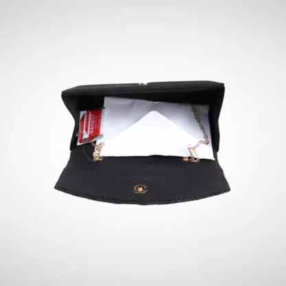 Geanta plic pentru ocazii si petreceri, negru, sclipici, 20 x 10 cm, Magrot 20424