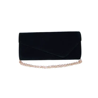 Geanta plic de seara, pentru ocazii si petreceri, negru, catifea, 26 x 12 cm, Magrot 20442 Magrot shop online