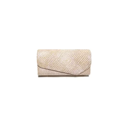 Geanta plic seara mic pentru ocazii si petreceri, bej sclipitor, 20 x 10 cm, Magrot 20460 megastyle