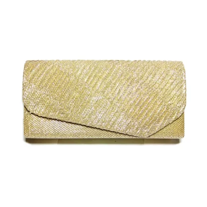 Plic seara pentru ocazii si petreceri, sclipici auriu, 20 x 10 cm, Magrot 23WYB-16
