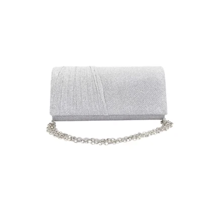 Geanta plic seara pentru ocazii si petreceri, argintiu, sclipici, mic, 20 x 10 cm, Magrot 24005 MEGASTYLEGeanta plic seara pentru ocazii si petreceri, argintiu, sclipici, mic, 20 x 10 cm, Magrot 24005 MEGASTYLE