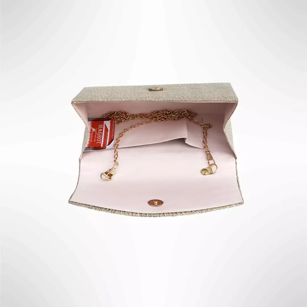 Geanta plic seara pentru ocazii si petreceri, bej, sclipici, mic, 20 x 10 cm, Magrot 24014 3 Geanta plic seara pentru ocazii si petreceri, bej, sclipici, mic, 20 x 10 cm, Magrot 24014 Megastyle