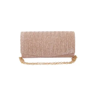 Geanta plic seara pentru ocazii si petreceri, rose, sclipici, mic, 20 x 10 cm, Magrot 24018 megastyle