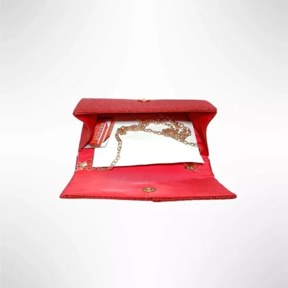 Geanta plic seara pentru ocazii si petreceri, rosu, sclipici, mic, 20 x 10 cm, Magrot 24006 )Megastyle
