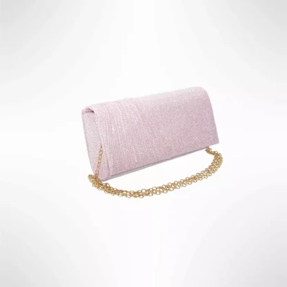 Geanta plic seara pentru ocazii si petreceri, roz, sclipici, mic, 20 x 10 cm, Magrot 24002 (1) Megastyle