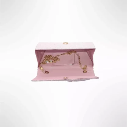 Geanta plic seara pentru ocazii si petreceri, roz, sclipici, mic, 20 x 10 cm, Magrot 24002 (1) Megastyle