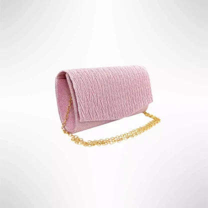 Geanta plic seara pentru ocazii si petreceri, roz, sclipici, mic, 20 x 10 cm, Magrot 24015 Megastyle