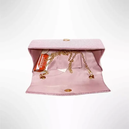 Geanta plic seara pentru ocazii si petreceri, roz, sclipici, mic, 20 x 10 cm, Magrot 24015 Megastyle
