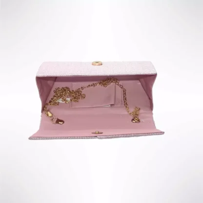 Geanta plic seara pentru ocazii si petreceri, roz, sclipici, mic, 20 x 10 cm, Magrot 24023 Megastyle