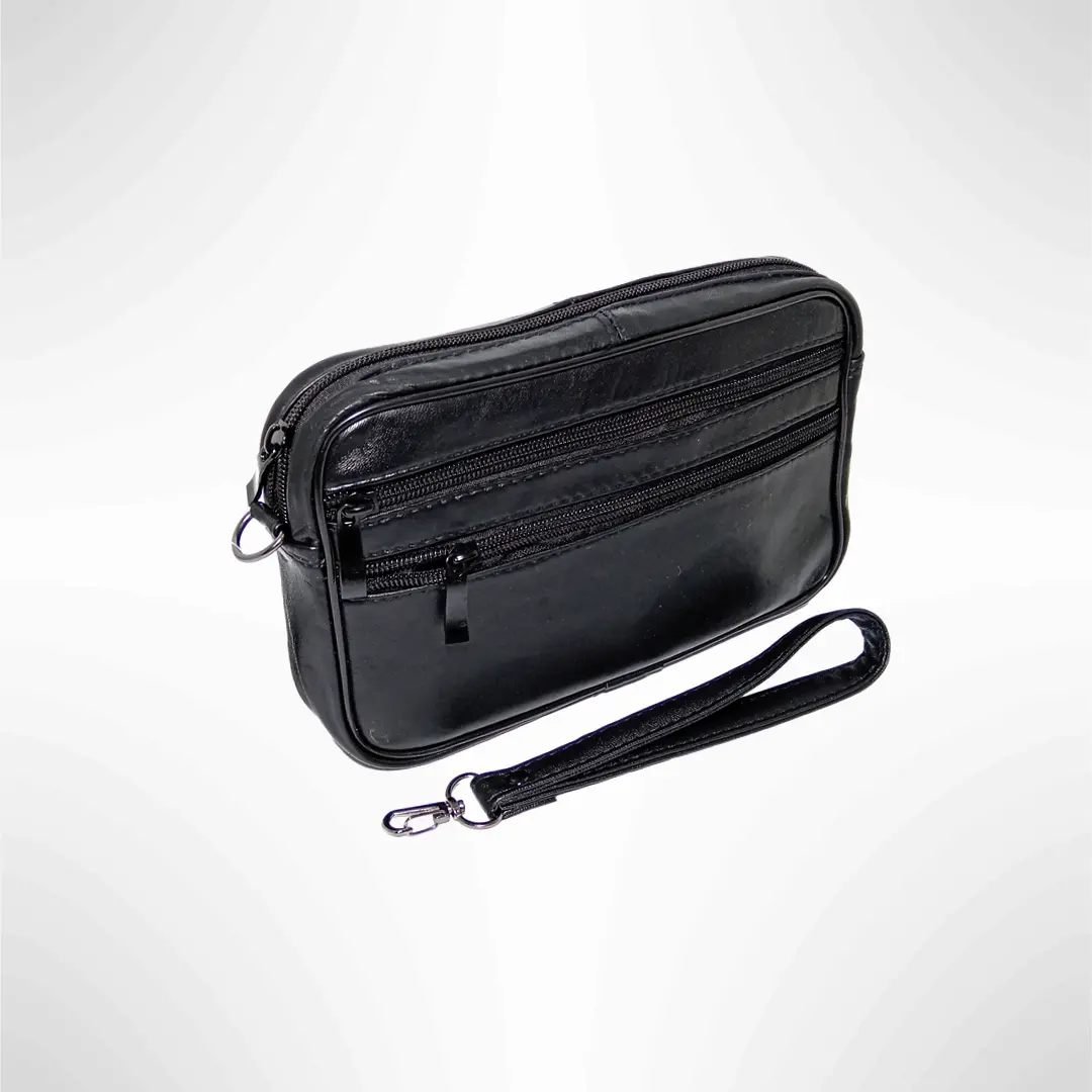 Borseta barbateasca de mana, neagra, din piele naturala, un compartiment principal 14 x 22, Magrot 24034 5 Borseta barbateasca de mana, neagra, din piele naturala, un compartiment principal 14 x 22, Magrot 24034 (1) Megastyle