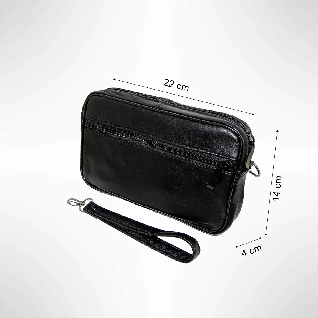 Borseta barbateasca de mana, neagra, din piele naturala, un compartiment principal 14 x 22, Magrot 24034 4 Borseta barbateasca de mana, neagra, din piele naturala, un compartiment principal 14 x 22, Magrot 24034 (1) Megastyle