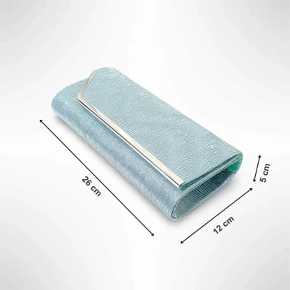 Geanta dama tip plic de seara, ocazii si petreceri, Blue relief, 26 x 12 cm, Magrot 25022 (1)A (1) Magrot Shop Megastyle
