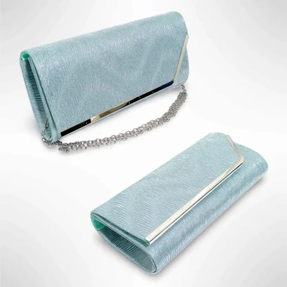 Geanta dama tip plic de seara, ocazii si petreceri, Blue relief, 26 x 12 cm, Magrot 25022 (1)A (1) Magrot Shop Megastyle