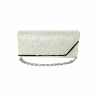 Geanta dama tip plic de seara, ocazii si petreceri, Verde relief, 26 x 12 cm, Magrot 25021