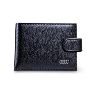 Portofel Audi Barbatesc Negru – Piele Eco Premium – Compartiment Buletin si 10 Carduri, Magrot