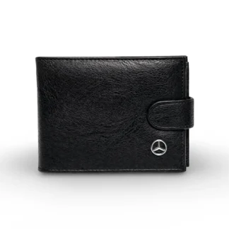 Portofel Mercedes Barbatesc Negru - Piele Eco Premium - Compartiment Buletin si 10 Carduri, Magrot 26005