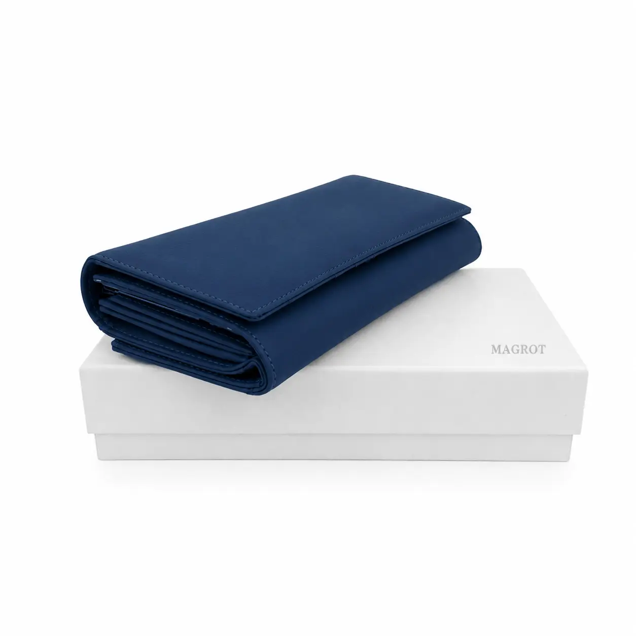 Portofel Dama Luxury din Piele Naturala blue, Compartimentare Dubla 2 in 1, Portcard, Compartiment Bancnote, Monede si Documente, Magrot 26026 1 Portofel dama din piele naturala bluemarin premium asezat pe cutia cadou originala